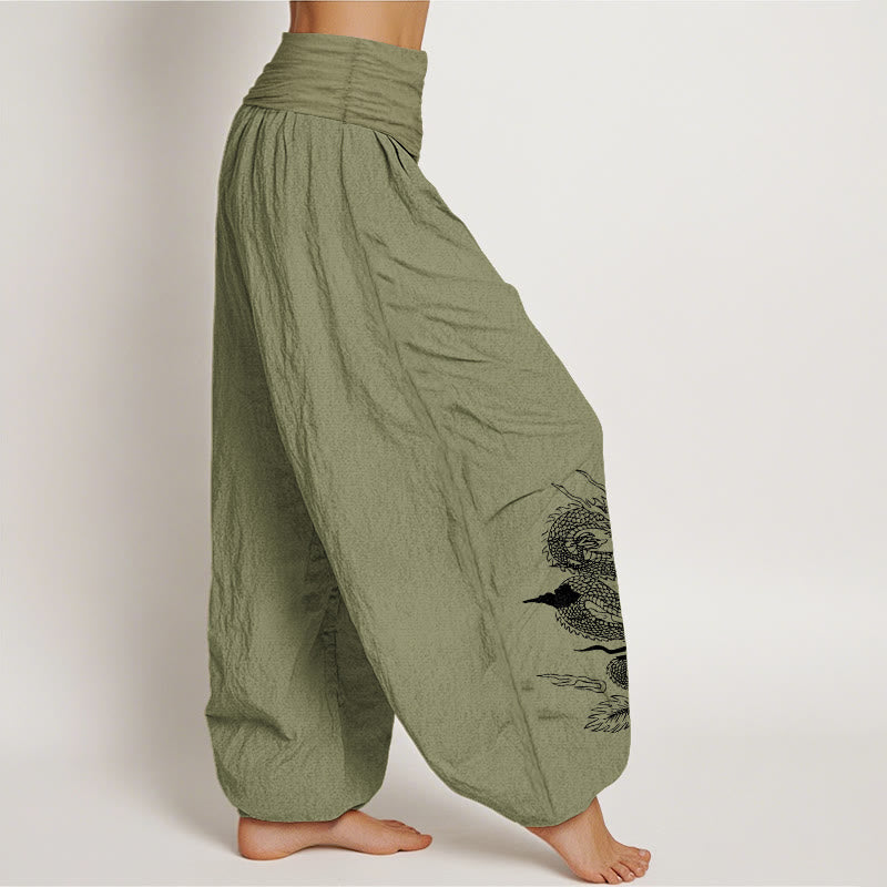 Tactile Cotton Cosmic Print Elastic Waist Harem Pants