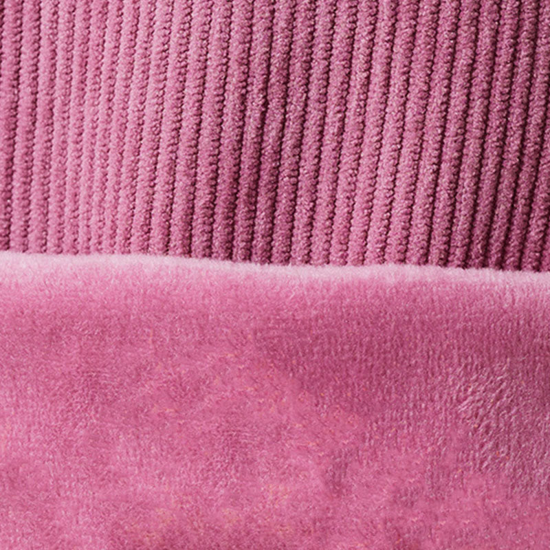 Thermal Fleece-Lined Corduroy Wide-Leg Pants for Mindful Daily Wear