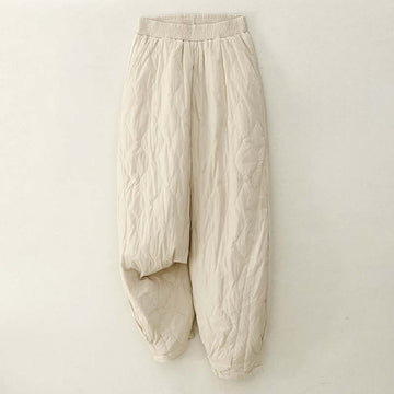 Structured Cotton Thermal High-Waist Meditation Pants