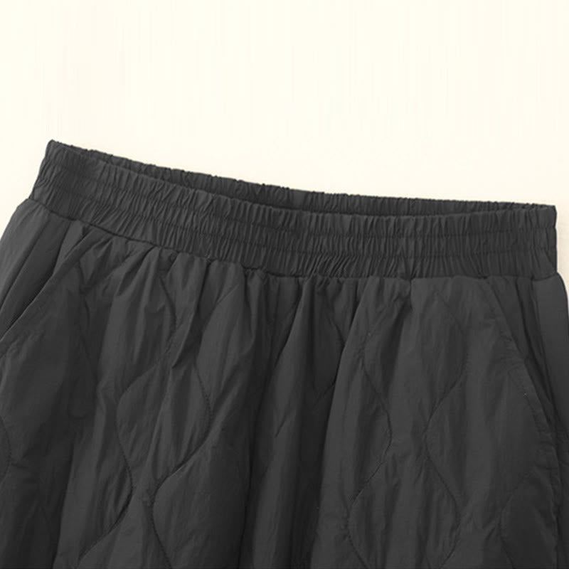 Structured Cotton Thermal High-Waist Meditation Pants
