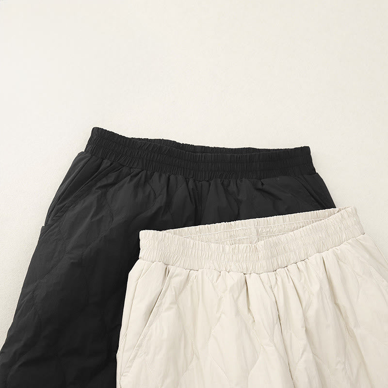 Structured Cotton Thermal High-Waist Meditation Pants