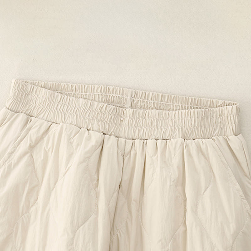 Structured Cotton Thermal High-Waist Meditation Pants