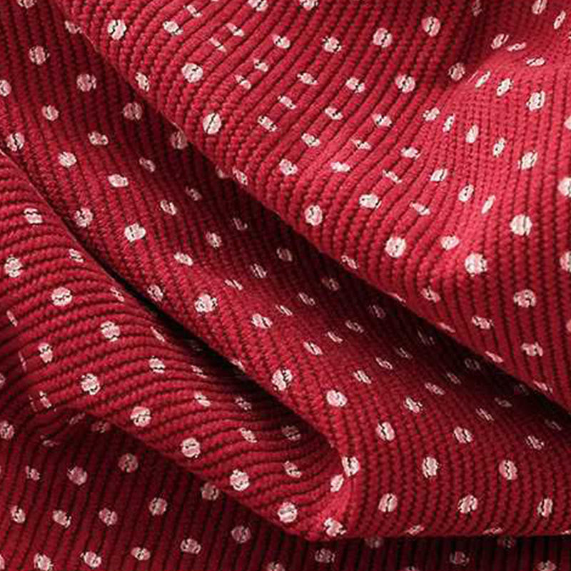 Fall Dots Pattern High Waist Design Women's Wide Leg Pants With Pockets