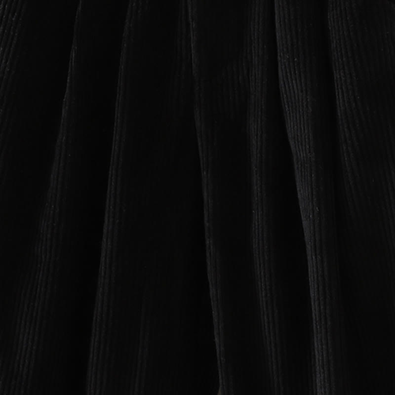 Women's Winter Plain Corduroy Cotton High Waist Fleece-Lined Harem Pants With Pockets