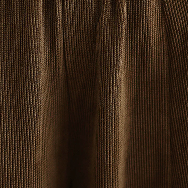 Women's Fall Patchwork Plain Corduroy Harem Pants With Pockets