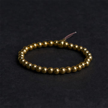 Tibetan Retro Pure Copper and Brass Bead Bracelet