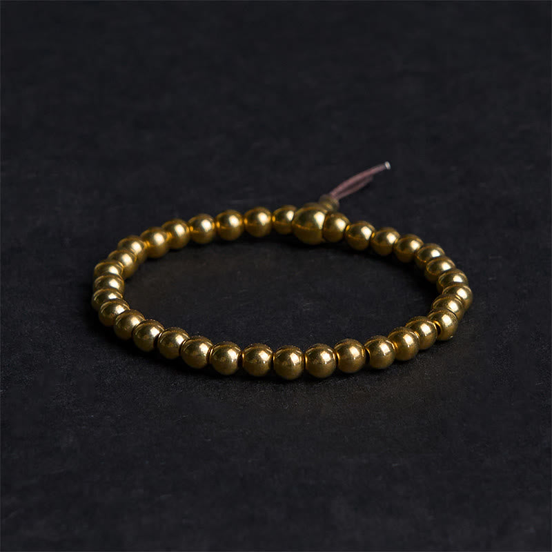 Tibetan Retro Pure Copper and Brass Bead Bracelet