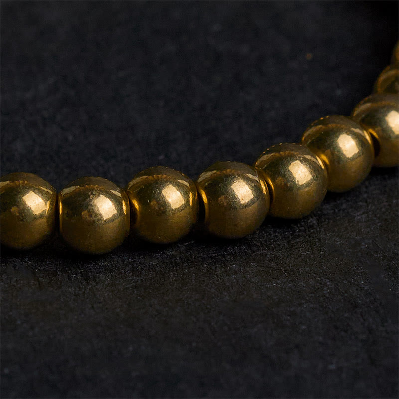 Tibetan Retro Pure Copper and Brass Bead Bracelet
