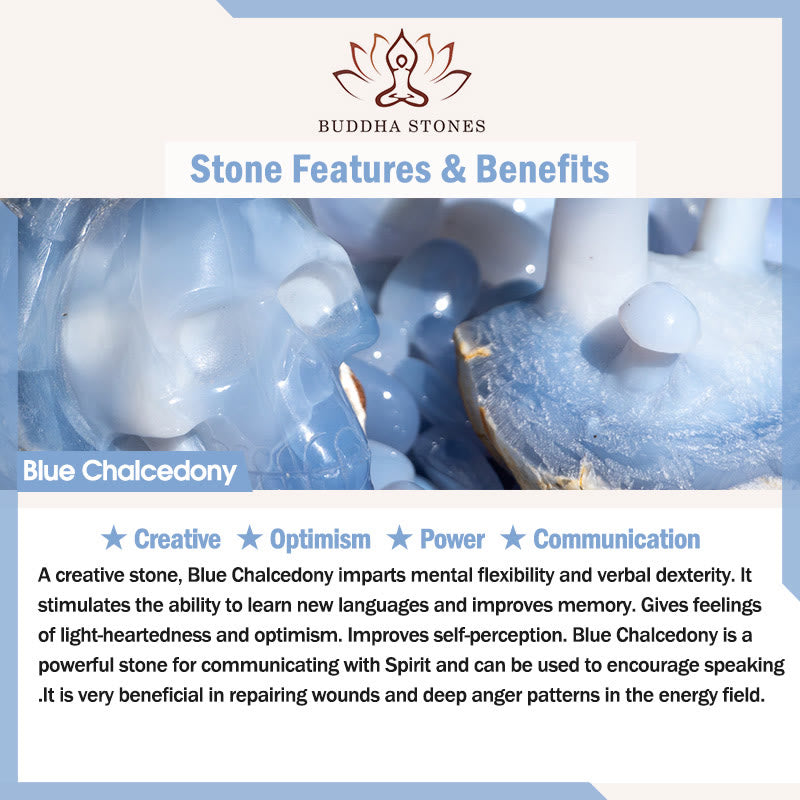 "Wishing You Healing and Grace" Blue Chalcedony Bracelet Includes Gift Message Card