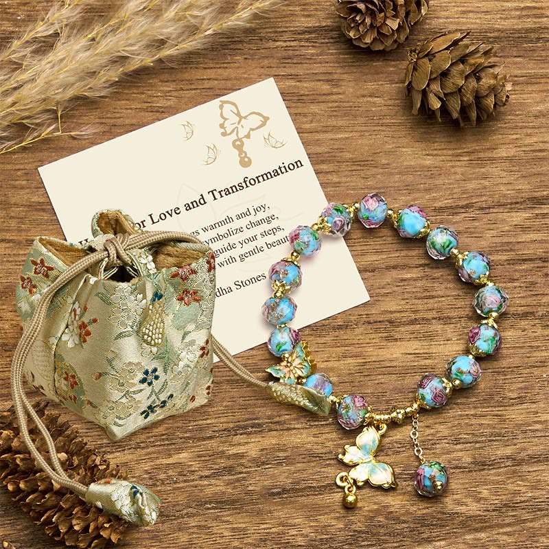 "Hoping for Love and Transformation" Butterfly Bracelet Includes Gift Message Card