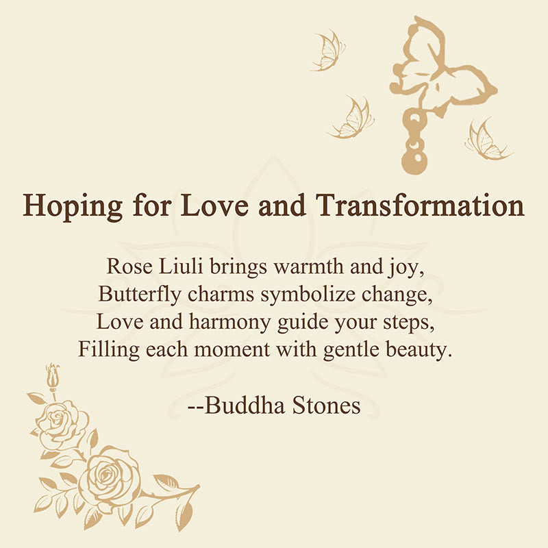 "Hoping for Love and Transformation" Butterfly Bracelet Includes Gift Message Card