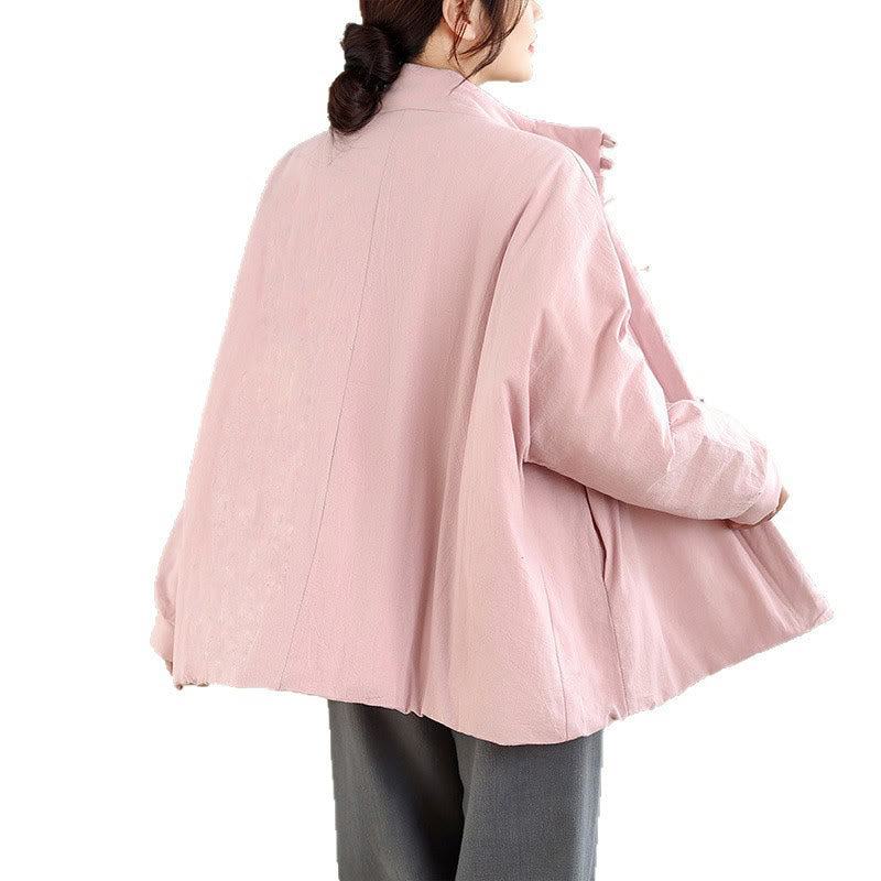 Tactile Cotton Thick Frog-Button Mindful Winter Jacket