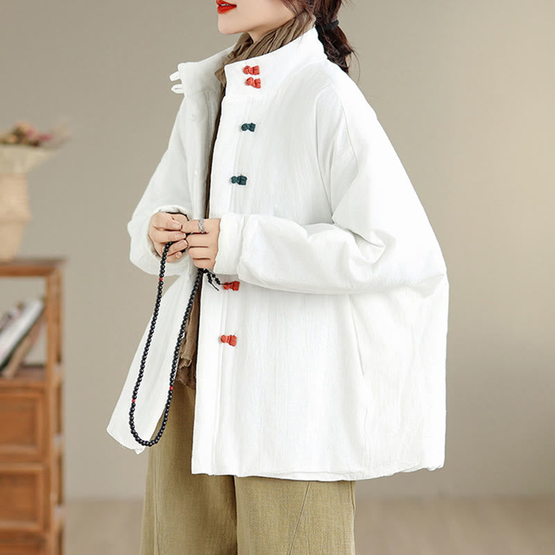 Tactile Cotton Thick Frog-Button Mindful Winter Jacket