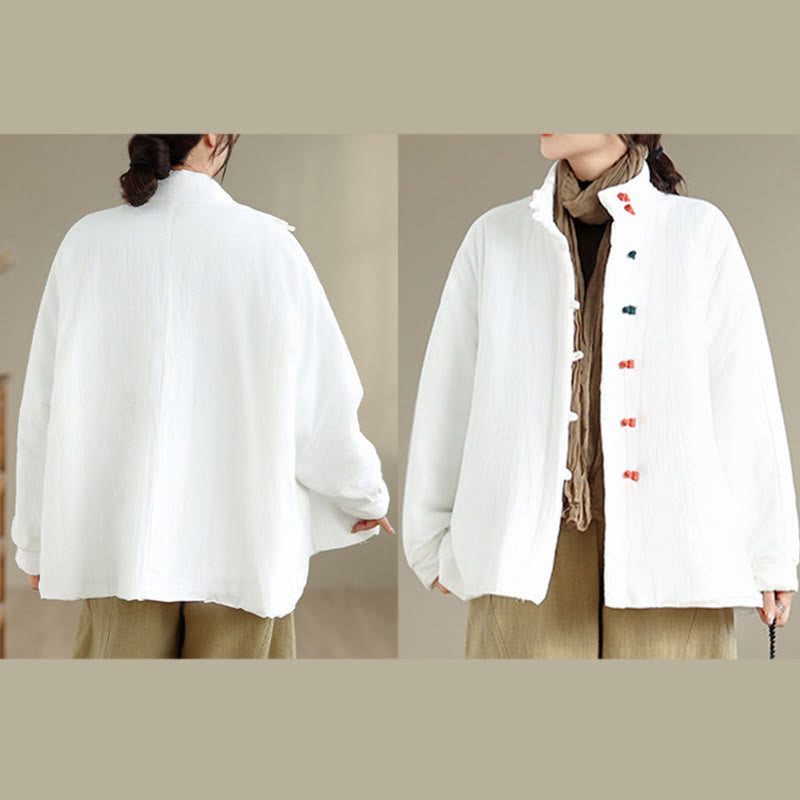 Tactile Cotton Thick Frog-Button Mindful Winter Jacket