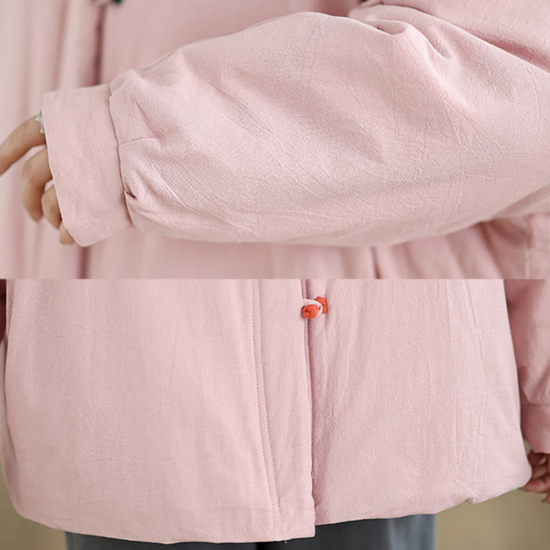 Tactile Cotton Thick Frog-Button Mindful Winter Jacket