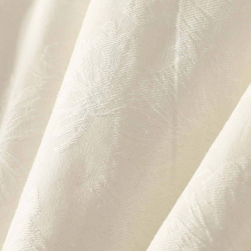 Women's Solid Color Frog-Button Design Long Sleeve Cotton Jacket With Pockets