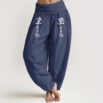Breathable Cotton Sacred Symbol Meditation Harem Pants