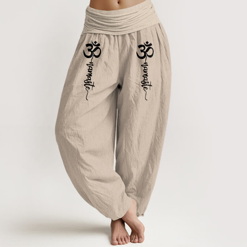 Breathable Cotton Sacred Symbol Meditation Harem Pants