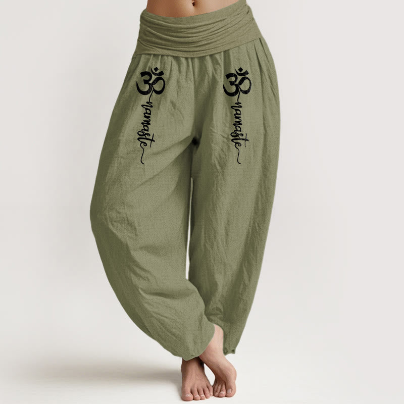 Breathable Cotton Sacred Symbol Meditation Harem Pants
