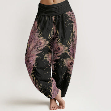 Pure Cotton Phoenix Print Mindful Movement Harem Pants