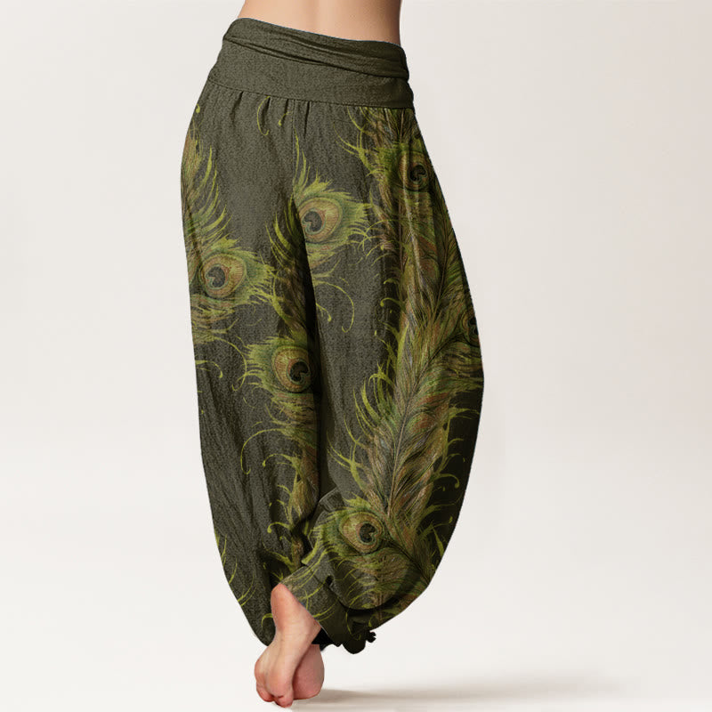 Pure Cotton Phoenix Print Mindful Movement Harem Pants