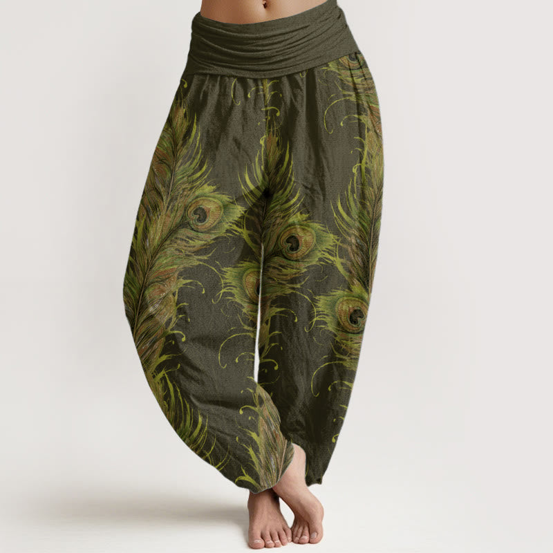 Pure Cotton Phoenix Print Mindful Movement Harem Pants