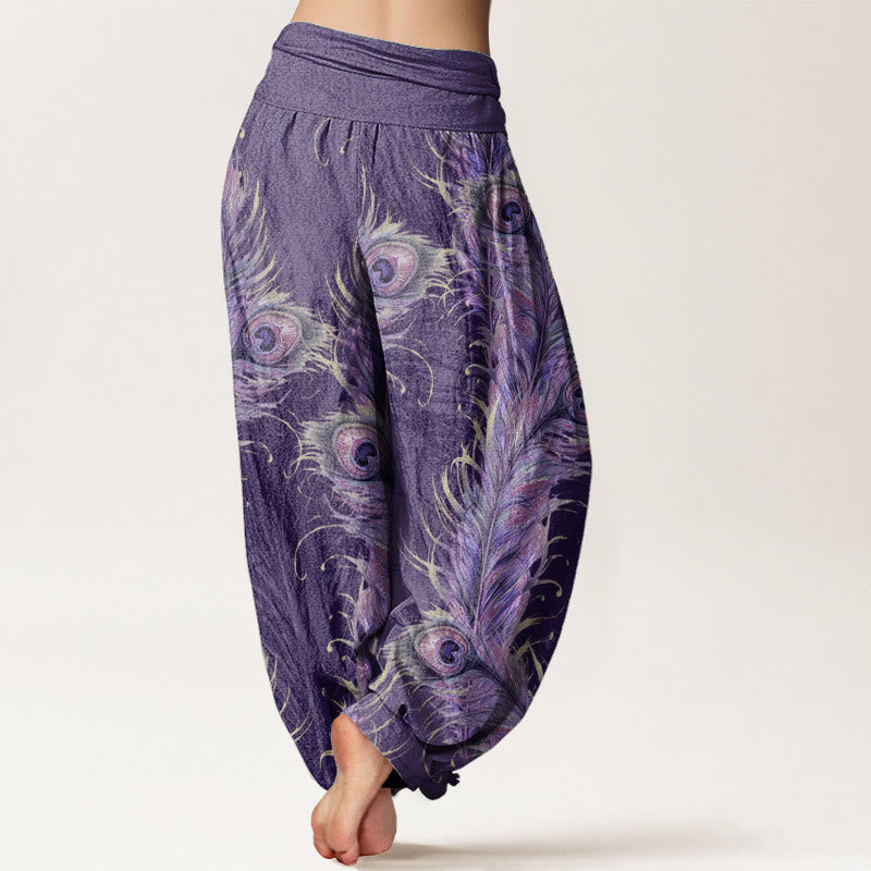 Pure Cotton Phoenix Print Mindful Movement Harem Pants