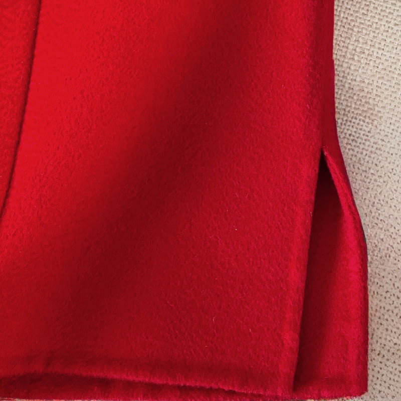 Winter Embroidery Buttons Design Long Sleeve Women's Cotton Jacket With Pockets