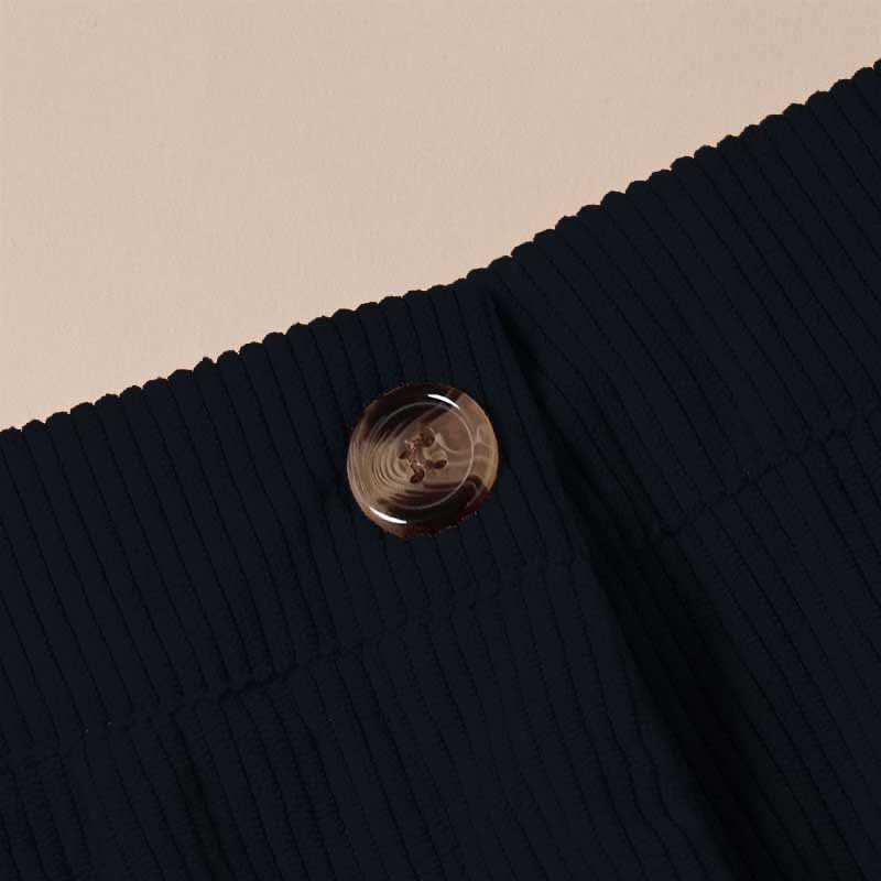 Casual Corduroy Straight-leg Women's Pants With Pockets