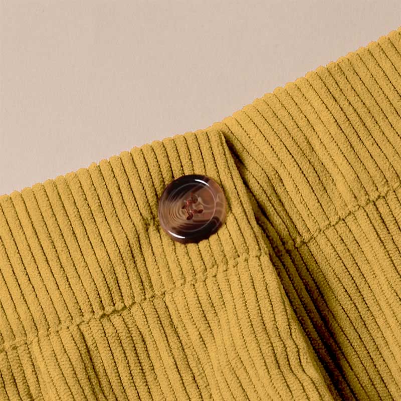 Casual Corduroy Straight-leg Women's Pants With Pockets