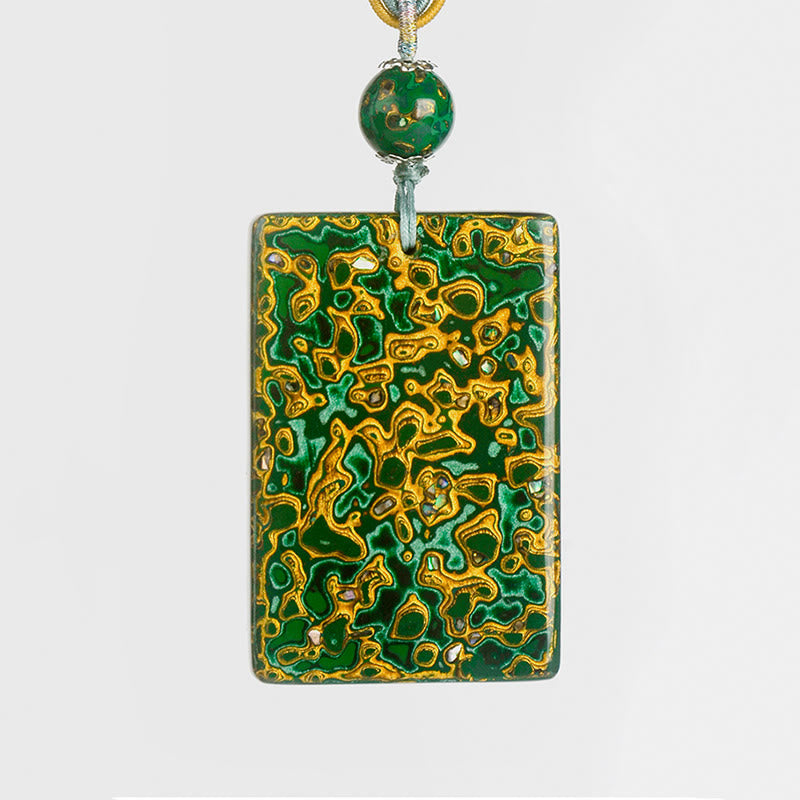 Handcrafted Lacquer Craft Sandalwood Protection Pendant Necklace