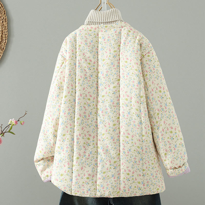 Structured Cotton-Blend Floral Print Mindful Walking Jacket