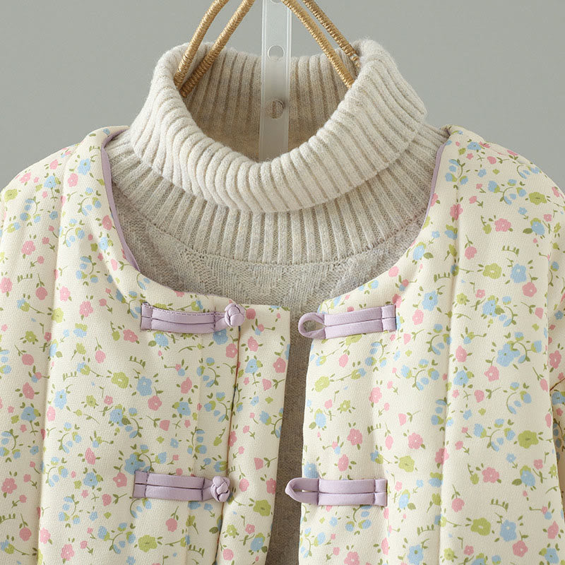 Structured Cotton-Blend Floral Print Mindful Walking Jacket