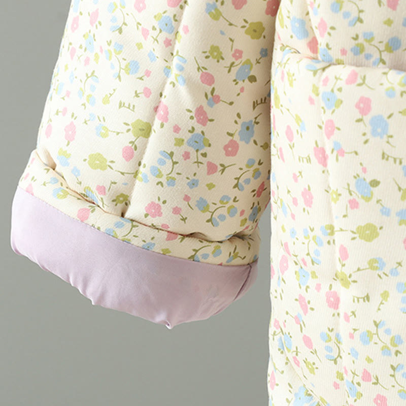 Structured Cotton-Blend Floral Print Mindful Walking Jacket