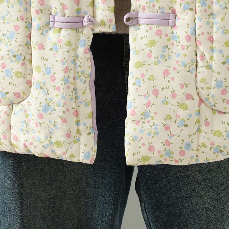 Structured Cotton-Blend Floral Print Mindful Walking Jacket