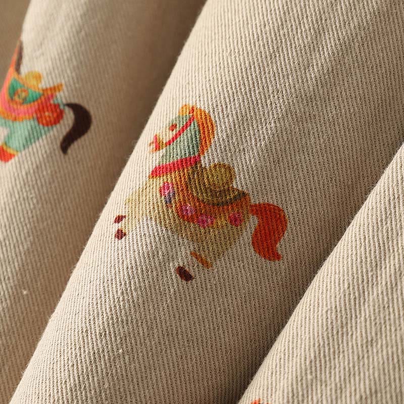 Thickened Cotton-Blend Floral Frog-Button Meditation Jacket