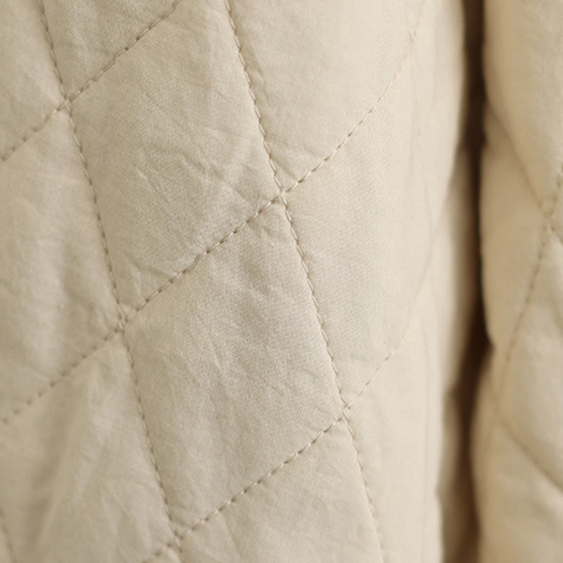 Insulated Cotton Frog-Button Winter Meditation Jacket