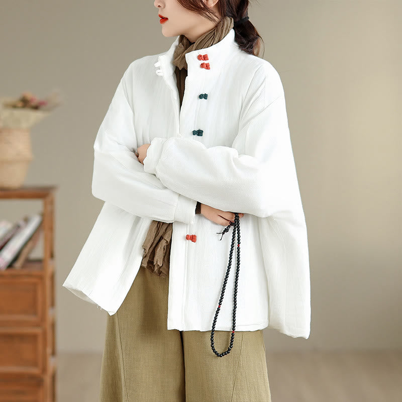 Tactile Cotton Thick Frog-Button Mindful Winter Jacket