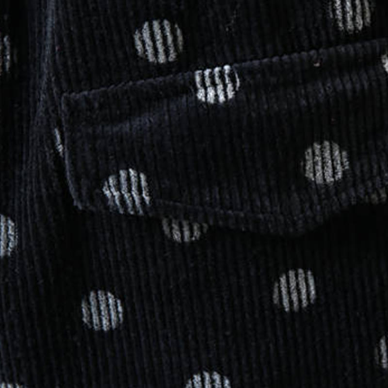 Women's Fall Commute Printing Dot Pattern Corduroy Harem Pants With Pockets