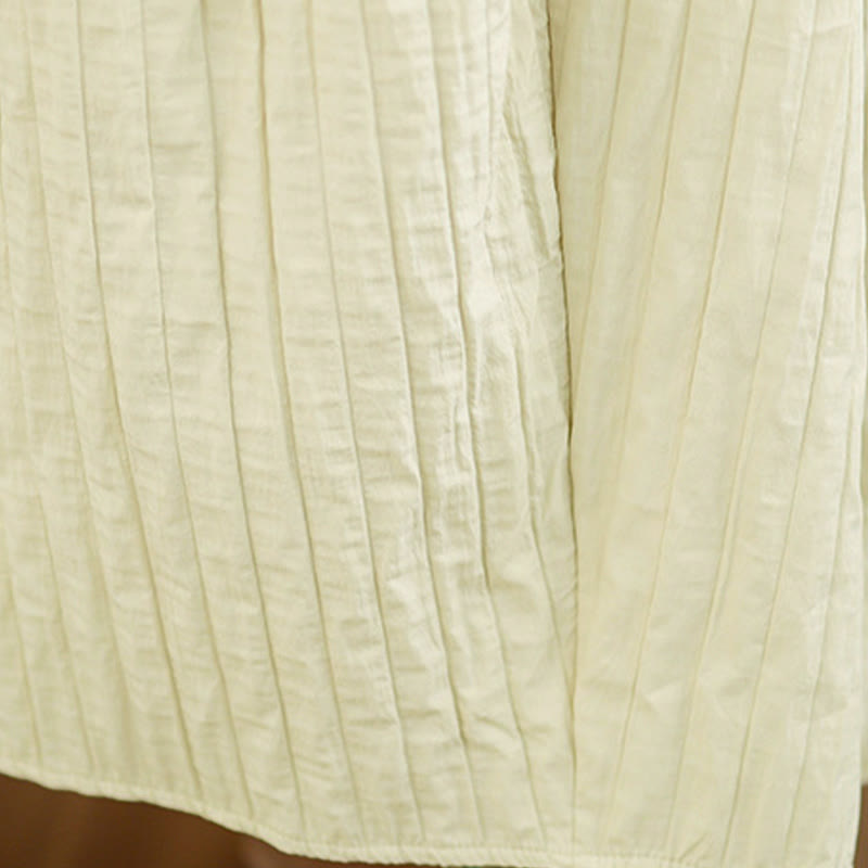 Plain Pleats Design Elastic Waist Women's Thermal Skirt With Pockets
