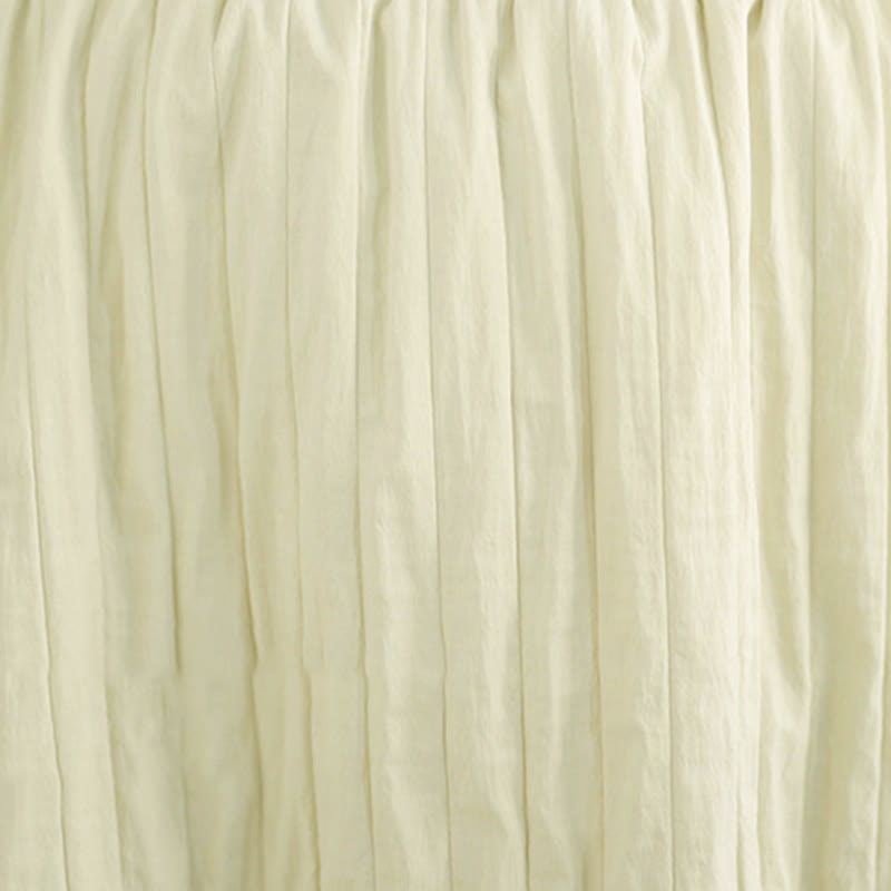 Plain Pleats Design Elastic Waist Women's Thermal Skirt With Pockets