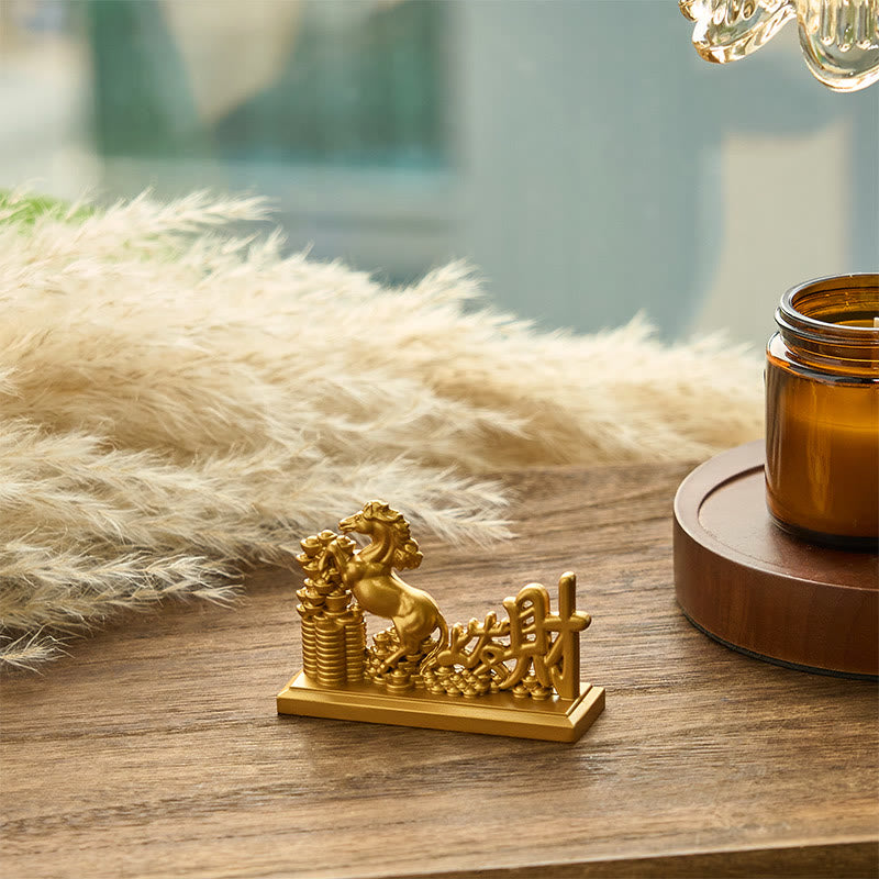 "Get Rich Now" Year of the Horse Ingots Prosperity Home Decoration