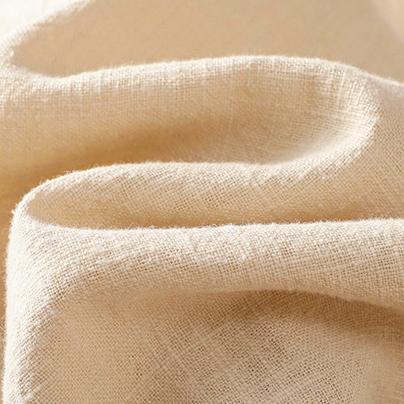 Breathable Linen Frog-Button Long Sleeve Meditation Shirt