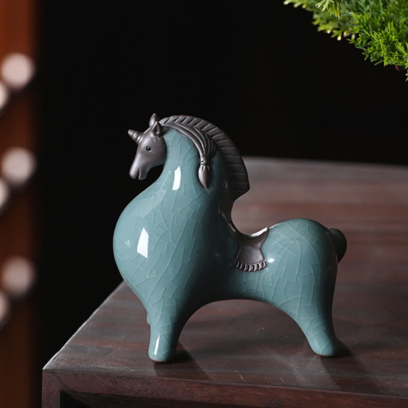 Year Of The Horse Ceramics Freedom Desktop Home Decoration