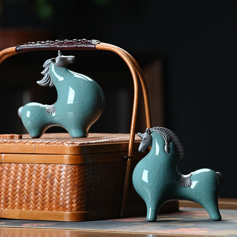 Year Of The Horse Ceramics Freedom Desktop Home Decoration