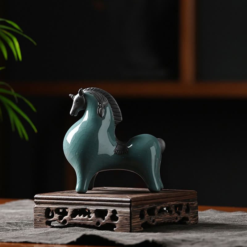 Year Of The Horse Ceramics Freedom Desktop Home Decoration