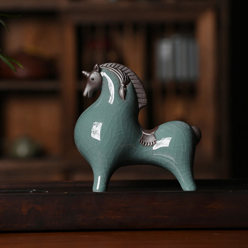 Year Of The Horse Ceramics Freedom Desktop Home Decoration