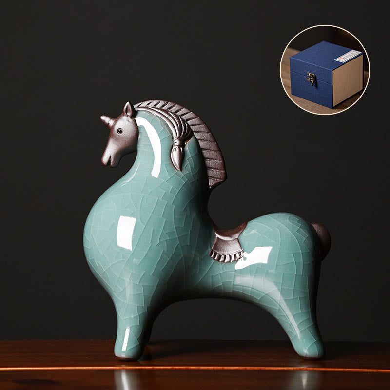 Year Of The Horse Ceramics Freedom Desktop Home Decoration