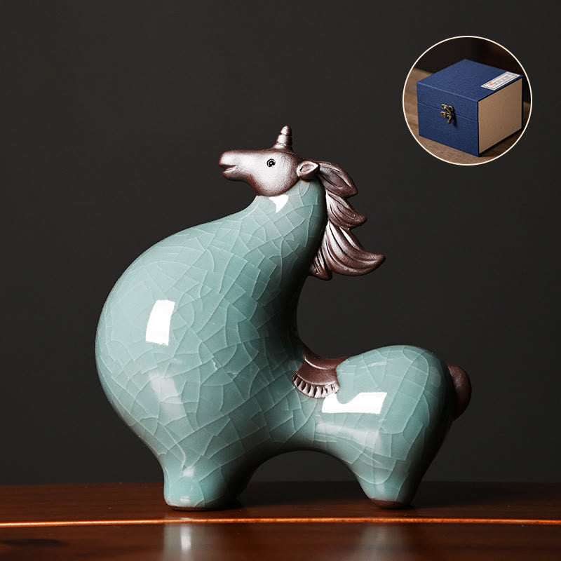 Year Of The Horse Ceramics Freedom Desktop Home Decoration