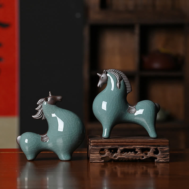 Year Of The Horse Ceramics Freedom Desktop Home Decoration